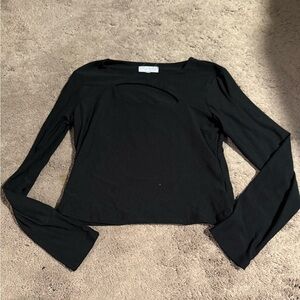 Olive & Oak Black Long Sleeve Top